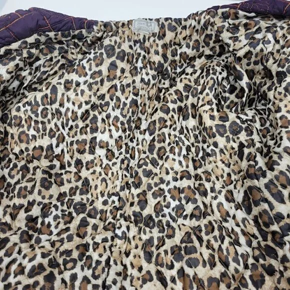 Sun Light Made in Italy Women's Quilted Gold/Purple Jacket Size Medium - Picture 7 of 10